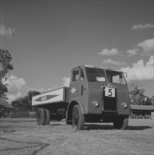 Ozo truck, Kenya. An open-backed Ozo truck, number 15 in a vehicle parade at the Royal Show. Kenya,