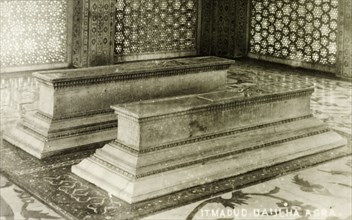 Itmad-Ud-Daulah's tomb. Interior shot of Itmad-Ud-Daulah's tomb, a 17th century Mughal mausoleum