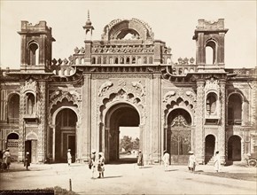 Gateway to the Qaisarbagh Palace. The decorative eastern gateway leading to the Qaisarbagh Palace.