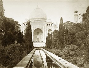 The Taj Mahal, circa 1885. View of the Taj Mahal. Agra, North Western Provinces (Uttar Pradesh),