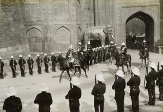 King George V's state entry. The state entry of King George V (r.1910-36) into Delhi, passing
