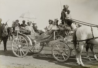 The Maharajah of Benares. The Maharajah of Benares (Varanasi) arrives at the Coronation Durbar camp