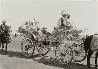 The Maharajah of Jind. Ranbir Singh (1879-1948), the Maharajah of Jind, arrives at the Coronation