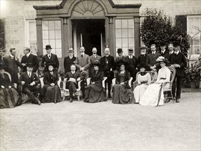 Duke of Connaught in St Helena. The Duke and Duchess of Connaught assemble for a photograph with