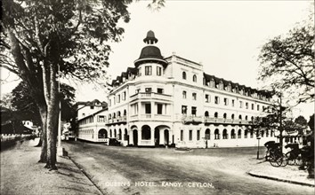 The Queen's Hotel, Kandy. The Queen's Hotel, located on a street corner in the centre of town.
