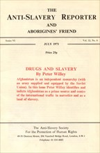 Anti Slavery Reporter', July 1971. Front cover of the 'Anti-Slavery Reporter and Aborigine's