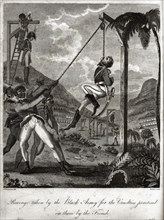 The 'Black Army's' revenge. The 'Black Army' carry out revenge hangings of French military officers