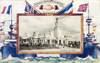 Postcard from the Franco-British Exhibition. Illustrated postcard from the Franco-British