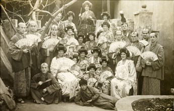Cast of 'The Mikado', 1926. Members of the Gibraltar Operatic & Dramatic Society pose in full