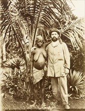 A British missionary on Bioko. A British Primitive Methodist missionary poses for the camera beside