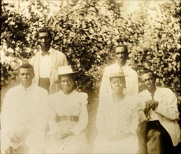 Africans in Western dress. Portrait of a group of African people dressed in Western-style formal