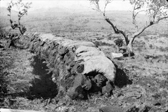 Boer trench at Hlangwani Hill. A Boer trench, used during the battle of Hlangwani Hill in the