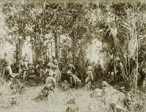 Assault on Kyaing-Kwintaung. Soldiers of the Second Devonshire Regiment, led by General Wolseley,