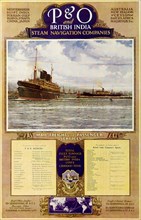 Advertisement for P&O / British India Lines. A full-page advertisement for 'P&O' and the 'British