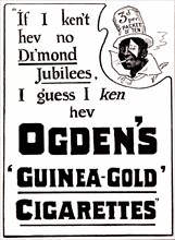 Ogden's Guinea Gold' cigarettes. A quarter-page advertisement for 'Ogden's Guinea Gold' cigarettes,