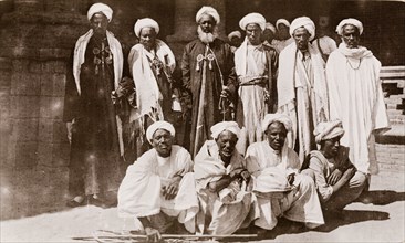 Sheikhs of Kordofan. Portrait of a group of Sheikhs from the Kordofan region of Sudan, wearing