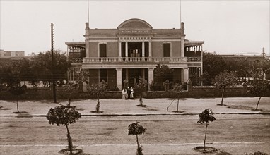 National Bank of Egypt in Khartoum. Exterior view of the facade of the National Bank of Egypt in