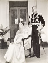 Portrait of Sir Richard and Lady Turnbull. Portrait of Sir Richard Turnbull (1909-1998), the last