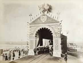 Prince Albert at the opening of Alexandra Bridge. Prince Albert of Wales (1841-1910), later King