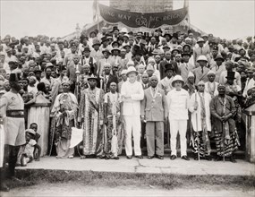A Nigerian Native Authority Council at Calabar. Portrait of a Nigerian Native Authority Council at