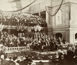 Opening of the first Commonwealth Parliament of Australia. The Duke of Cornwall and York (later