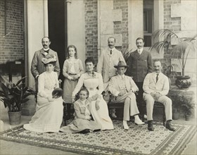 The Lawley family and friends. Group portrait of Sir Arthur Lawley (back row, second from right)