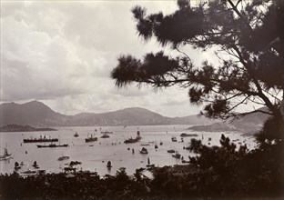 Hong Kong's Victoria Harbour, 1903. View of Victoria Harbour taken from Hong Kong Island