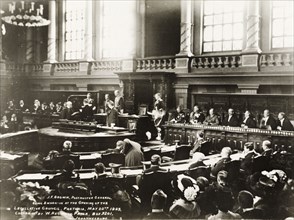 Opening of the Legislative Council in Pretoria. British dignitaries Sir Arthur Lawley, the Duke of