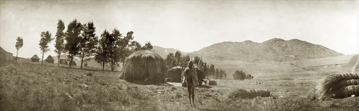 Zulu police camp. A Zulu police camp at Embabaan, who were recruited by the British to help control