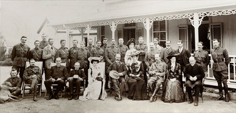 British officials in South Africa. A number of British officials line up for a group portrait.