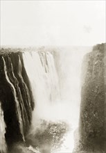 Victoria Falls. View of Victoria Falls, situated on the Zambezi River on the border between
