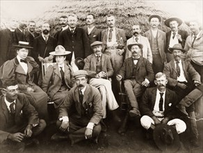 Cecil Rhodes, Arthur Lawley and Native Commissioners. Informal group portrait of Captain Arthur