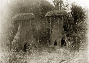 Copper ore furnaces. Two mushroom-shaped clay furnaces, used for smelting copper ore. Rhodesia