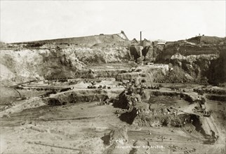 Wesselton mine at Kimberley. The mine workings at Wesselton pit, part of the De Beers diamond mine