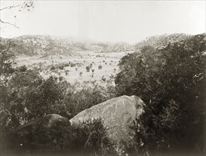 View across the Matopos Hills. View across the Matopos Hills, the scene of an indaba (council)