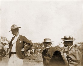 Cecil Rhodes at Sauerdale Farm. Cecil Rhodes (1853-1902) sits between his two European guests, Mr