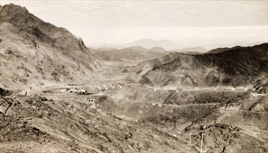 The Khyber Pass from Landi Khana. View from Landi Khana of the Khyber Pass, a strategically