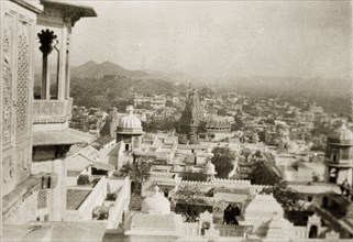 View across Udaipur, India. View across the city of Udaipur, looking towards the Aravalli mountains