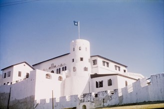 Elmina Castle, Ghana. View of the north-east end of Elmina Castle. Emlina, Ghana, circa 1959.