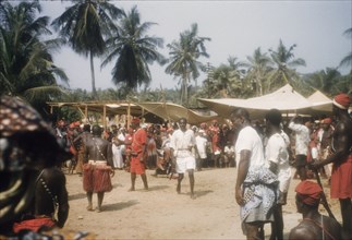 Asafo Number Two Company. Members of Asafo Number Two attend a ceremony in Lowtown. Saltpond,