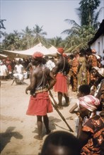 Asafo Number Two Company members with guns. Asafo Number Two Company members hold guns at a