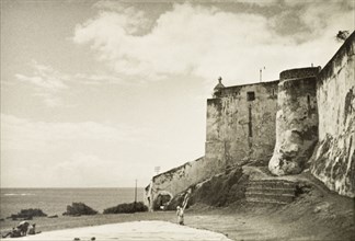 Fort Jesus on Mombasa Island. View of Fort Jesus, a Portuguese fort built on Mombasa Island in 1593