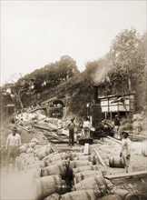 Railway tunnel 'No. 10'. Labourers work on the construction of railway tunnel 'No. 10', which would