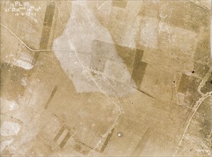 Aerial view of no man's land. One of a series of British aerial reconnaissance photographs