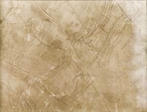 A trench system on the Western Front. One of a series of British aerial reconnaissance photographs
