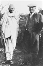 Mahatma Ghandi meets Sir Henry Staveley Lawrence. Mahatma Ghandi (1869-1948) meets British civil