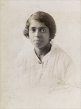 Portrait of Nannie. Portrait of an Indian ayah (nursemaid) called Nannie, aged around 20 years.