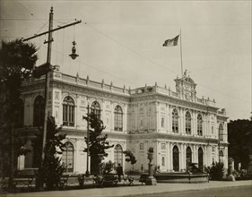 Exposition Palace in Lima. Exterior view of the Exposition Palace in Lima, built in 1870-71 and
