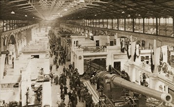 Engineering trade stalls at the British Empire Exhibition. View across the trade stalls in the