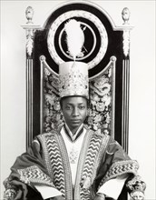 Edward Mutesa II, Kabaka of Buganda. Portrait of Edward Mutesa II, Kabaka (King) of Buganda, seated